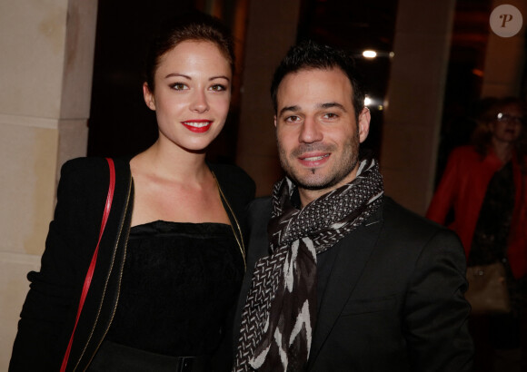 Dounia Coesens et Mario Barravecchia lors de la remise des Prix Romy Schneider et Patrick Dewaere 2013 à l'hôtel Park Hyatt Paris Vendôme à Paris, le 11 mars 2013. Jérôme Domine/ABACAPRESS.COM