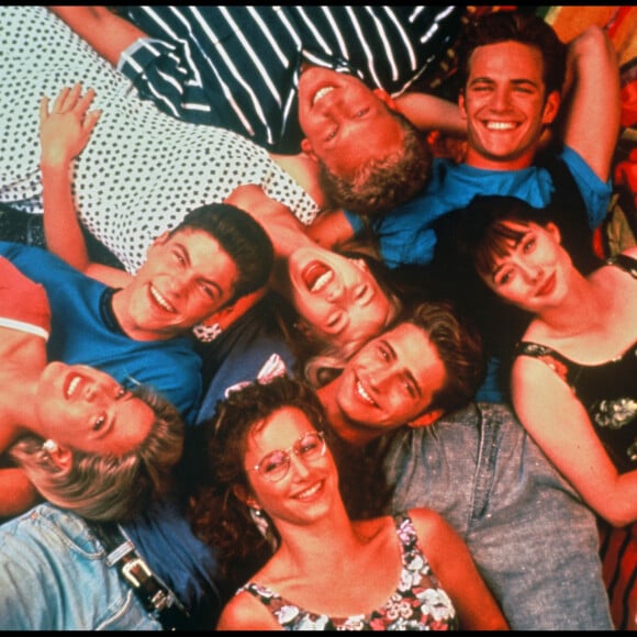 Archives - les acteurs de la série "Beverly Hills 90210, Tori Spelling, Jason Priestley, Ian Ziering, Luke Perry, Shannen Doherty, Brian Austin Green, Gabrielle Carteris, Jennie Garth. 