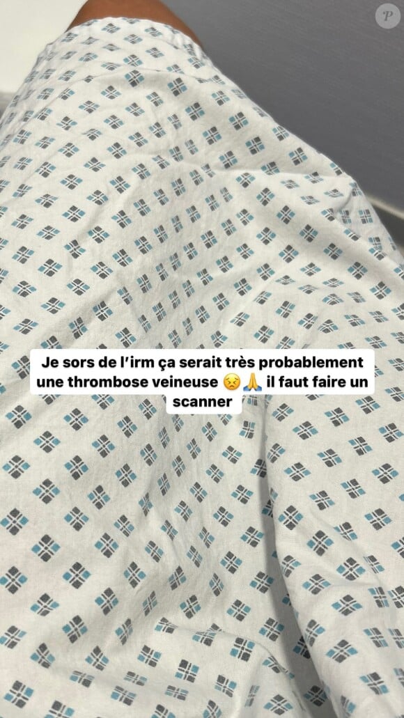 La mère d'Ava et Jim a dû passer une IRM puis un scanner 
Alexandra Rosenfeld hospitalisée à cause d'une thrombose veineuse