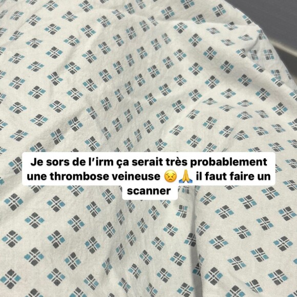 La mère d'Ava et Jim a dû passer une IRM puis un scanner 
Alexandra Rosenfeld hospitalisée à cause d'une thrombose veineuse