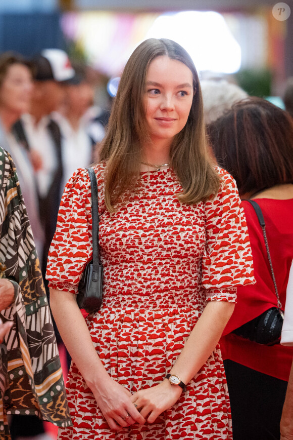 La Princesse Caroline de Hanovre et sa fille la princesse Alexandra de Hanovre assistent au 54ème Concours International de Bouquets au Tunnel Riva de Monaco. Cette année, le thème du concours est "La Fête du Cirque", un hommage au Prince Rainier III de Monaco en cette année de célébration du centenaire de sa naissance. Le 7 octobre 2023 à Monaco. © Olivier Huitel/Pool Monaco/Bestimage 