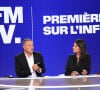 BFMTV : ce qui va changer après le départ de Marc-Olivier Fogiel
Marc-Olivier Fogiel et Apolline de Malherbe lors de la conférence de presse de rentrée BFM TV. - RMC du groupe Altice France à Paris