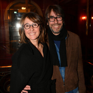 Exclusif - Alexia Laroche Joubert et son compagnon Mathieu Grinberg - Générale du chanteur Amir Haddad, seul-en-scène dans la pièce "Sélectionné" mise en scène par S. Suissa au théâtre Edouard VII à Paris le 28 mars 2022. © Veeren/Bestimage