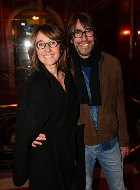 Exclusif - Alexia Laroche Joubert et son compagnon Mathieu Grinberg - Générale du chanteur Amir Haddad, seul-en-scène dans la pièce "Sélectionné" mise en scène par S. Suissa au théâtre Edouard VII à Paris le 28 mars 2022. © Veeren/Bestimage