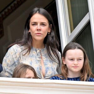 Pauline Ducruet - Le prince de Monaco fête son anniversaire (66 ans) en famille sur la Place du Palais princier de Monaco, le 14 mars 2024. © Bruno Bebert/Bestimage 