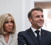 Emmanuel Macron est attendu au tournant et a promis que le jeu en vaudrait la chandelle. 
Inauguration de la Maison de l'Elysée située en face du Palais de l'Elysée, par le Président de la République Emmanuel Macron et sa femme Brigitte Macron, à l'occasion des Jeux Olympiques et Paralympiques de Paris 2024. Le 24 juillet 2024, a Paris. © Isa Harsin / Pool / Bestimage