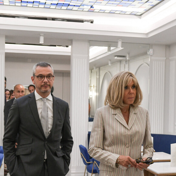 Alexis Kohler, Brigitte Macron- Inauguration de la Maison de l'Elysée située en face du Palais de l'Elysée, par le Président de la République Emmanuel Macron et sa femme Brigitte Macron, à l'occasion des Jeux Olympiques et Paralympiques de Paris 2024. Le 24 juillet 2024, a Paris. © Isa Harsin / Pool / Bestimage