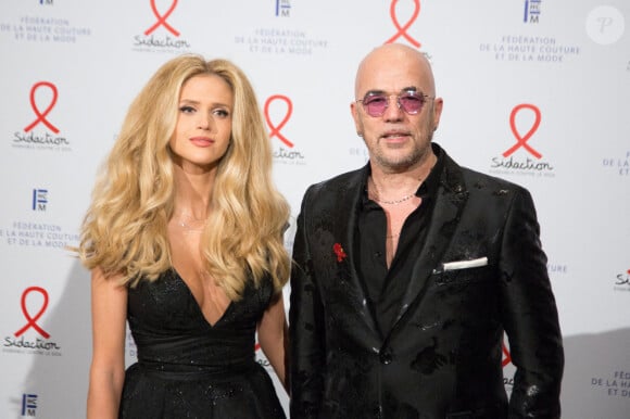 Julie Hantson et Pascal Obispo assistent au 18ème dîner de la mode pour l'association AIDS Sidaction au Pavillon Cambon à Paris le 23 janvier 2020. Nasser Berzane/ABACAPRESS.COM