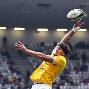 Le Stade toulousain s'impose face au Stade Rochelais (39-23) au Matmut Atlantique lors de la première demi-finale du championnat de Top 14 et se hisse en finale - Oscar Jegou