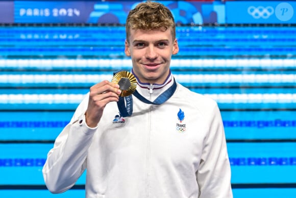 Léon Marchand aux Jeux olympiques de Paris 2024.