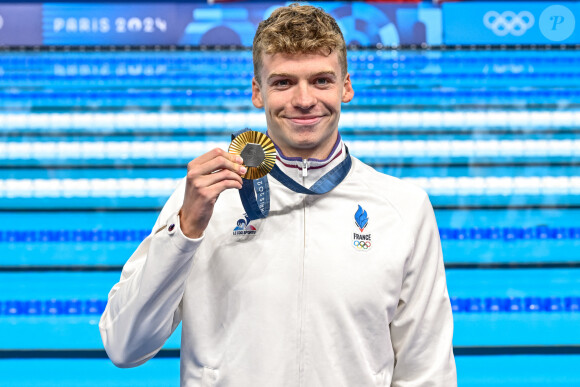 Léon Marchand aux Jeux olympiques de Paris 2024.