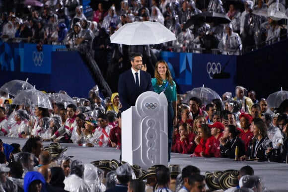 Tony Estanguet à la cérémonie d'ouverture des Jeux Olympiques (JO) de Paris, le 26 juillet 2024 au Trocadéro. © Federico Pestellini/DPPI/Panoramic/Bestimage