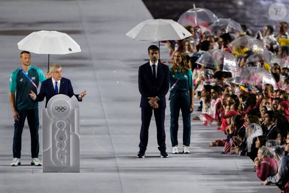 Tony Estanguet à la cérémonie d'ouverture des Jeux Olympiques (JO) de Paris, le 26 juillet 2024 au Trocadéro. (Credit Image: © Joel Marklund/Bildbyran via ZUMA Press)