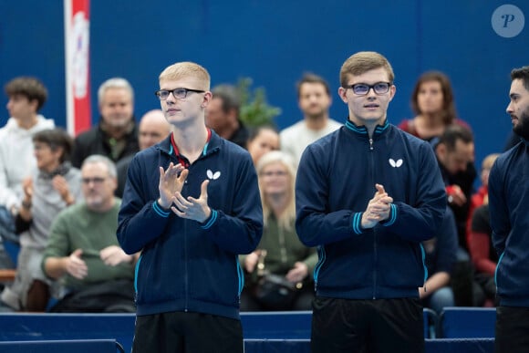 Les deux frères rivalisent avec les plus grands joueurs de la discipline
Les frères Lebrun Alexis et Félix - Tennis de Table: Pro A - Nimes Montpellier Vs Chartres à Nimes, France. © Stéphanie Gouiran/panoramic/Bestimage