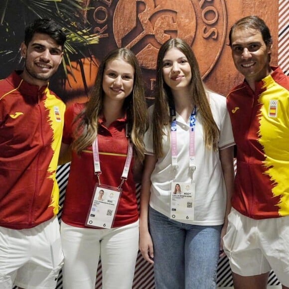 La princesse Leonor et la princesse Sofia d'Espagne assistent à différentes épreuves lors des Jeux Olympiques 2024 à Paris (JO 2024).