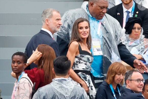 Le roi Felipe VI et la reine Letizia d'Espagne - Cérémonie d'ouverture des Jeux Olympiques (JO) de Paris 2024 le 26 juillet 2024. Casa de S.M. el Rey / Europa Press / Bestimage 