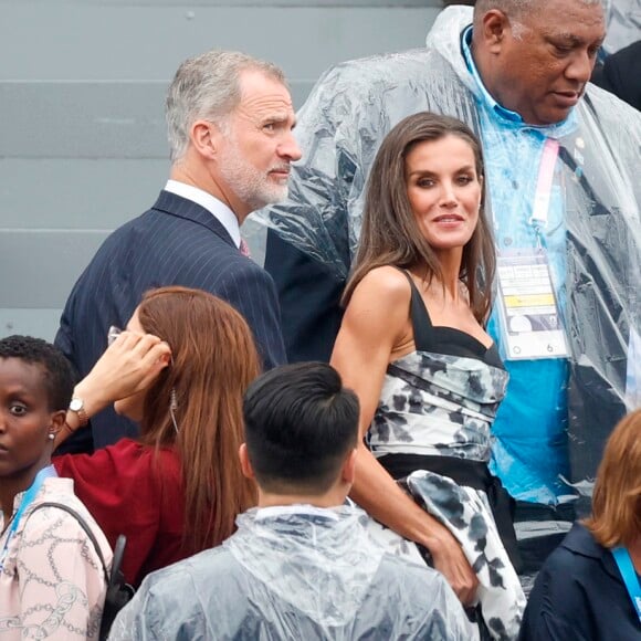 Le roi Felipe VI et la reine Letizia d'Espagne - Cérémonie d'ouverture des Jeux Olympiques (JO) de Paris 2024 le 26 juillet 2024. Casa de S.M. el Rey / Europa Press / Bestimage 