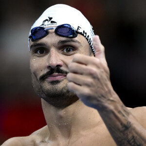 Florent Manaudou s'échauffe avant l'épreuve de natation lors des Jeux Olympiques de Paris2024 (JO), le 29 juillet 2024. © Inside / Panoramic / Bestimage 