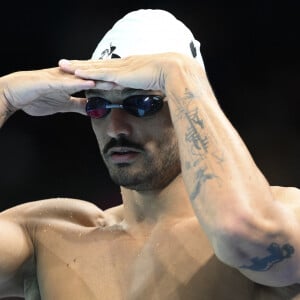 Florent Manaudou s'échauffe avant l'épreuve de natation lors des Jeux Olympiques de Paris2024 (JO), le 29 juillet 2024. © Inside / Panoramic / Bestimage 