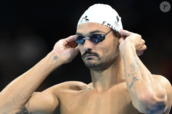 Florent Manaudou s'échauffe avant l'épreuve de natation lors des Jeux Olympiques de Paris2024 (JO), le 29 juillet 2024. © Inside / Panoramic / Bestimage 