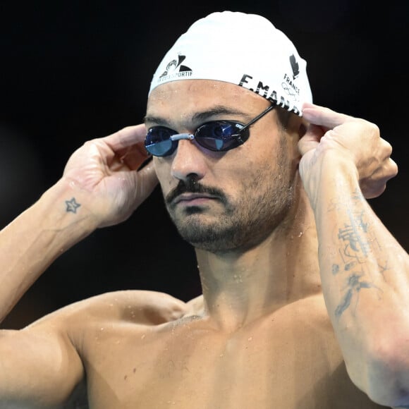 Florent Manaudou s'échauffe avant l'épreuve de natation lors des Jeux Olympiques de Paris2024 (JO), le 29 juillet 2024. © Inside / Panoramic / Bestimage 