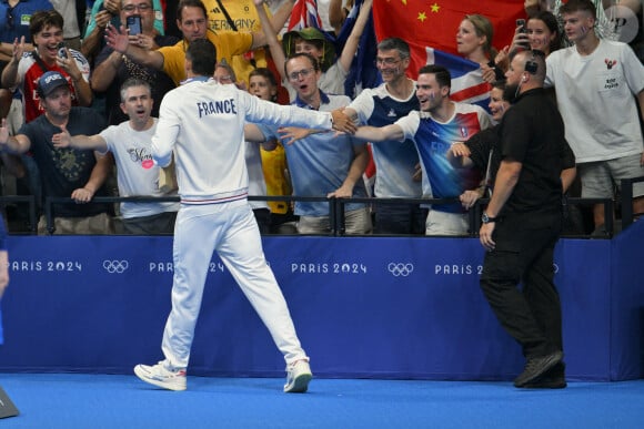 "Je suis allé m'entraîner en Afrique du Sud, là où elle poursuivait ses études".
Florent Manaudou aux JO de Paris 2024 Photo by Laurent Zabulon/ABACAPRESS.COM