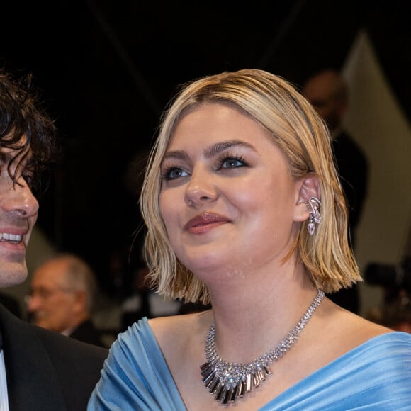 Florian Rossi et sa compagne Louane Emera - Montée des marches du film " The Idol " lors du 76ème Festival International du Film de Cannes, au Palais des Festivals à Cannes. Le 22 mai 2023 © Olivier Borde / Bestimage 