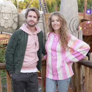 Exclusif - Philippe Lacheau et sa compagne Elodie Fontan lors de l'inauguration du festival Toutatis au Parc Asterix à Plailly le 12 mai 2023. © Christophe Aubert via Bestimage 