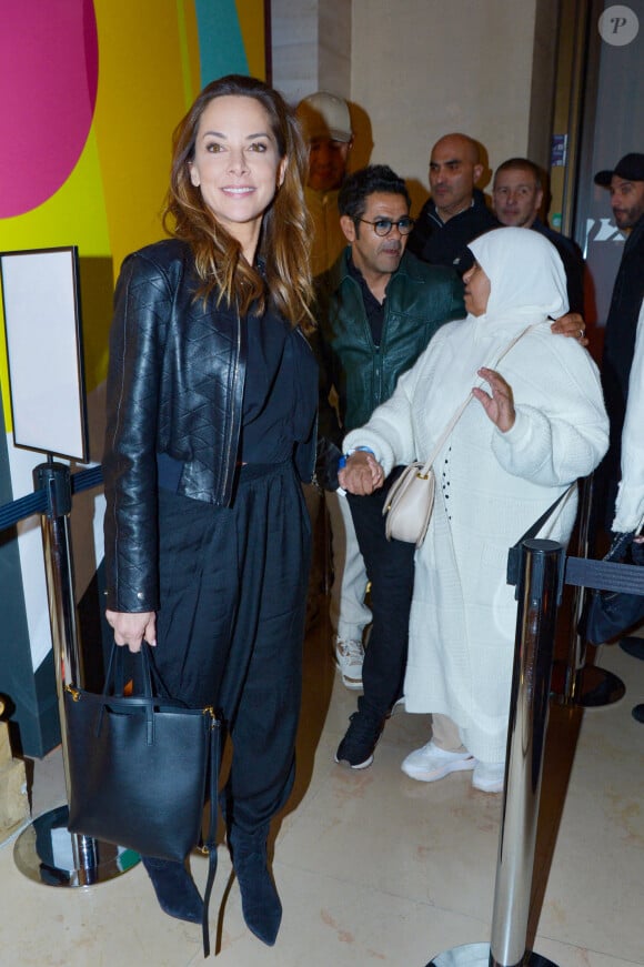 Exclusif - Jamel Debbouze avec sa femme Mélissa Theuriau et sa mère Fatima Debbouze - After party de l'avant-première de la série "Terminal" à l'hôtel des Italiens (ancien siège du Crédit Lyonnais) à Paris le 8 avril 2024. © Rachid Bellak/Bestimage 