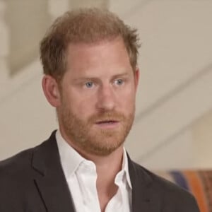 Le prince Harry, duc de Sussex et Meghan Markle, duchesse de Sussex, lors d'une interview pour l'émission CBS News Sunday Morning, diffusée le 4 août 2024. Lors de ce programme, le couple princier a évoqué leurs enfants, Archie Harrison, 5 ans et Lilibet Diana, 3 ans et leur volonté de les protéger des dangers du web. 