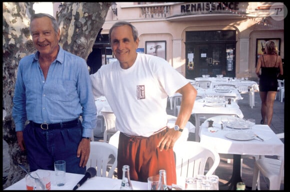 Archives - Robert Laffont et son fils Patrice à Saint Tropez en 1992.