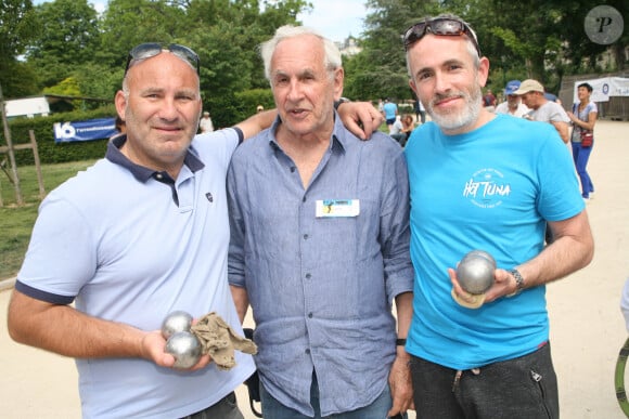 Exclusif - Patrice Laffont et son équipe - 4ème trophée de pétanque au profit de l'association "La roue tourne" dans le Jardin du Ranelagh à Paris le 15 mai 2022. 