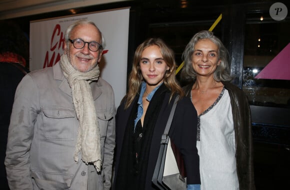 Exclusif - Patrice Laffont, sa femme Valérie et leur fille Mathilde - People au concert de Jean-Francois Varlet à l'Européen à Paris le 2 octobre 2017. Ses chansons sont depuis plus de 20 ans dans l'ombre et O. Minne a tenu à le faire entrer dans la lumière sur une scène pour la première fois... © Denis Guignebourg/BestImage