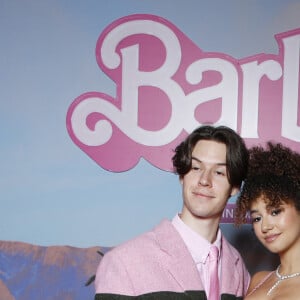 Exclusif - Lena Situations (Lena Mahouf) et son compagnon Seb Frit (Sebastien Frit, Seb la Frite sur les réseaux sociaux) - Avant-première du film "Barbie" au Grand Rex à Paris. Le 18 juillet 2023. © Denis Guignebourg/Bestimage