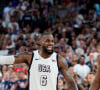 Elle a ensuite vu l'équipe américaine décrocher sa place en finale
LeBron James- Victoire de l'équipe des Etats-Unis de basketball face à la Serbie (95-91) en demi-finale lors des Jeux Olympiques de Paris 2024 (JO) à l'Arena Bercy, le 8 août 2024. © Jacovides-Perusseau/Bestimage