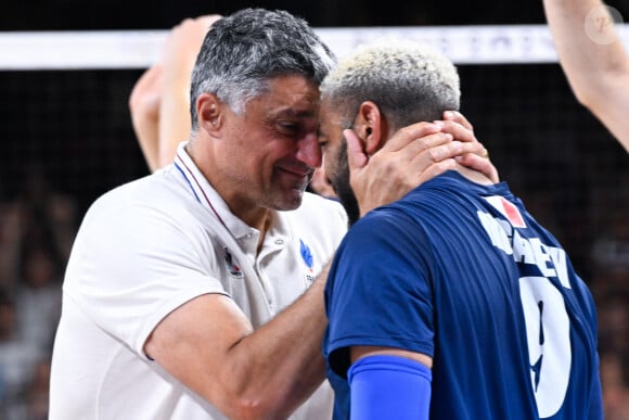 Le joueur tricolore s'est lancé de le rap
Volley-ball : Sans trembler, la France éteint l'Italie et rejoint la Pologne en finale lors des jeux olympiques Paris 2024 (JO 2024) le 7 août 2024. © Federico Pestellini / Panoramic / Bestimage 