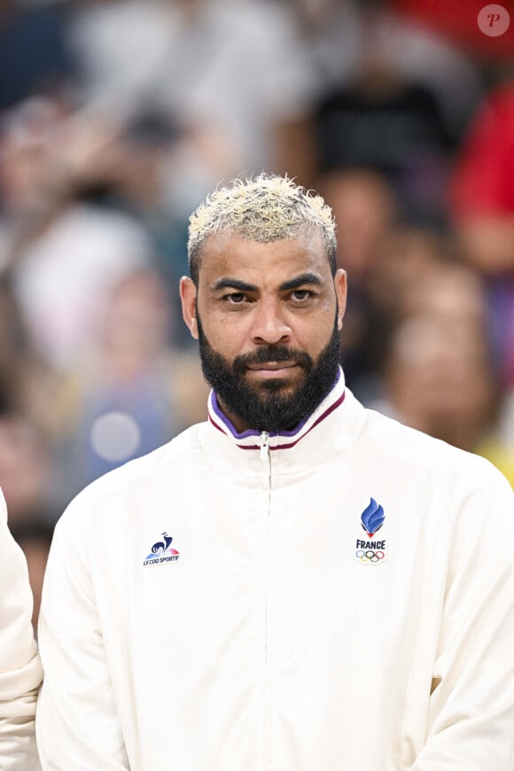 Earvin Ngapeth - Victoire de l'équipe de France de volley ball en finale face à la Pologne (25-19, 25-20, 25-23) aux Jeux Olympiques de Paris2024 (JO), le 10 août 2024. © Jacovides / Perusseau / Bestimage 