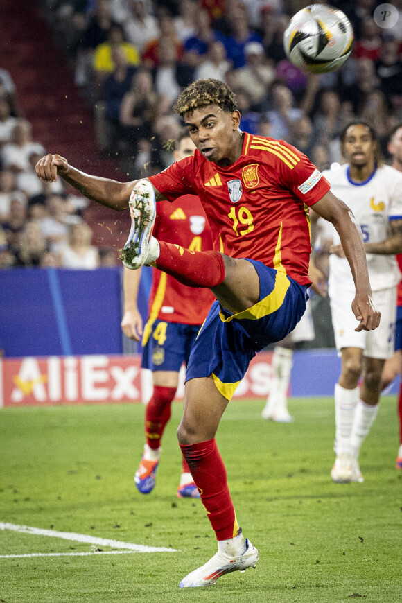 Lamine Yamal - Demi-finale de l'Euro 2024 entre l'Espagne et la France (2-1) à Munich en Allemagne le 9 juillet 2024.