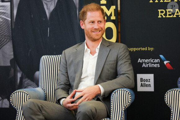 Le Prince Harry, parrain de la Fondation des Jeux Invictus lors de la conversation de la Fondation des Jeux Invictus à Londres, Angleterre. Photo par Chris Jackson/Fondation des Jeux Invictus via SPUS/ABACAPRESS.COM