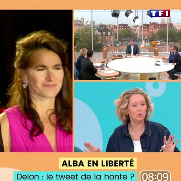 Alba Ventura s'est dite scandalisée par le tweet d'un élu communiste après la mort d'Alain Delon
Capture de la chronique d'Alba Ventura dans "Bonjour !" sur TF1