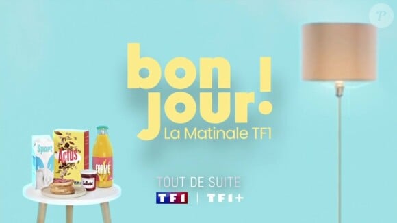 Depuis janvier, TF1 diffuse "Bonjour !" chaque matin
Affiche promotionnelle de "Bonjour !" sur TF1