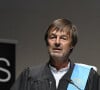 L'ancien ministre de l'Écologie Nicolas Hulot lors de la conférence de presse du président de la République après la sortie en mer à bord du navire scientifique "Alfred Merlin" à Marseille Marseille, France, le 3 septembre 2021. © Dominique JacovidesBestimage