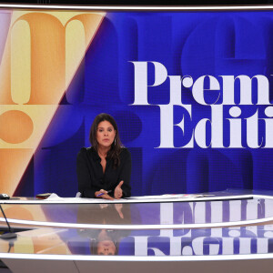 Apolline de Malherbe lors de la conférence de presse de rentrée BFM TV. - RMC du groupe Altice France à Paris, France, le 31 août 2023. © Coadic Guirec/Bestimage