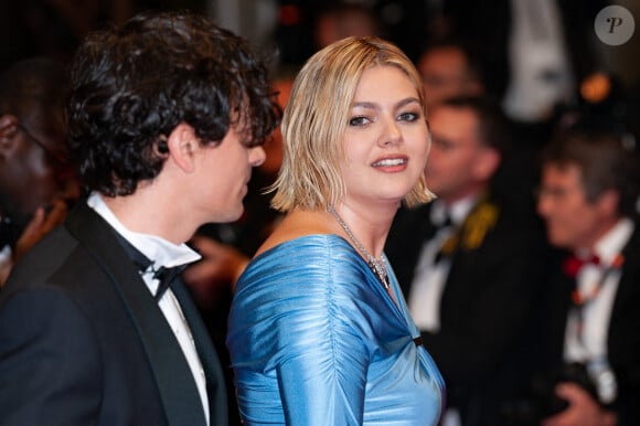 Louane, Florian Rossi assistant à la projection de 'L'idole' et au tapis rouge au Palais des Festivals à Cannes, France, le 22 mai 2023 dans le cadre du 76ème Festival de Cannes. Photo par Nicolas Genin/ABACAPRESS.COM