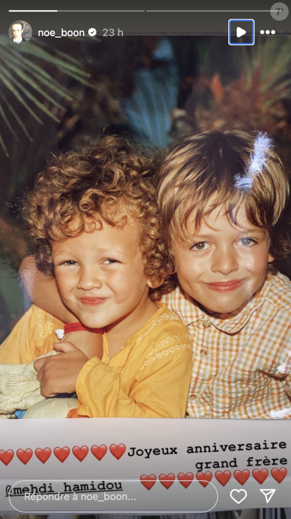 Sur Instagram, le fils de Judith Godrèche a écrit : "Joyeux anniversaire grand frère..."
Noé Boon souhaite un joyeux anniversaire à son frère aîné, Mehdi Hamidou.