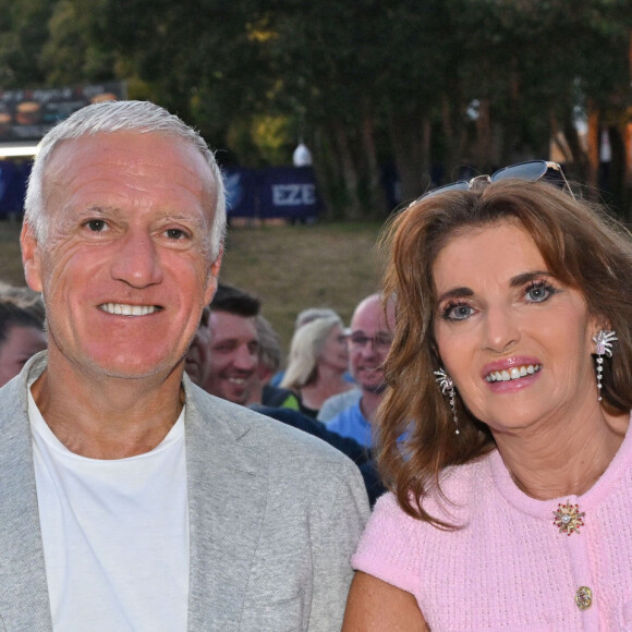 Didier Deschamps et sa femme Claude durant la 2ème soirée de la seconde édition des Théâtrales d'Eze avec Mélanie Page dans la pièce "Je m'appelle Georges" à l'oppidum du Col d'Eze, le 3 août 2024. © Bruno Bebert / Bestimage