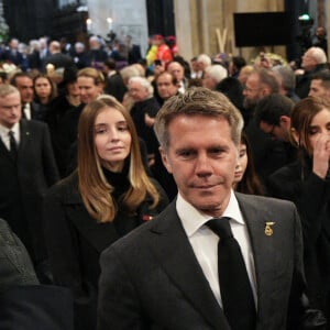 La princesse Vittoria de Savoie, La princesse Clotilde Courau de Savoie, Le prince Emmanuel-Philibert de Savoie, Marina Ricolfi Doria - La cérémonie funéraire de Victor Emmanuel de Savoie, fils du dernier roi d'Italie, en la cathédrale Saint-Jean-Baptiste de Turin, le 10 février 2024.