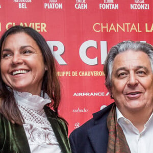 Christian Clavier et sa compagne Isabelle de Araujo - Première du film "Monsieur Claude 2" (Qu'est-ce qu'on a fait au Bon Dieu 2) à Berlin en Allemagne le 2 avril 2019. 