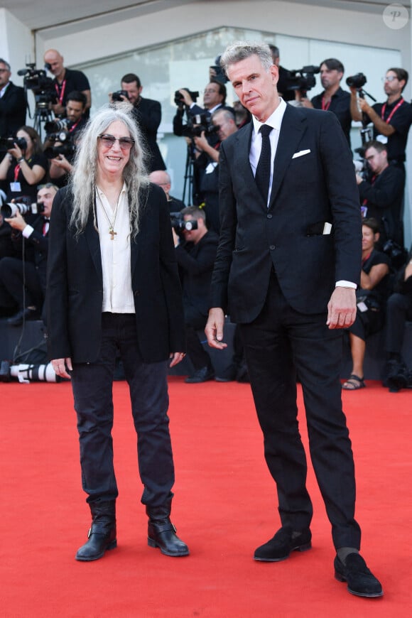 Stephan Crasneanscki et Patti Smith de la cérémonie d'ouverture de la 81ème édition du Festival de la Mostra de Venise, le 28 août 2024