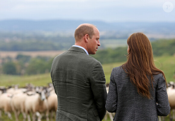 Le prince William et la princesse Kate (Middleton) de Galles en visite à l'association caritative We Are Farming Minds à Kings Pitt Farm à Hereford. Le 14 septembre 2023 